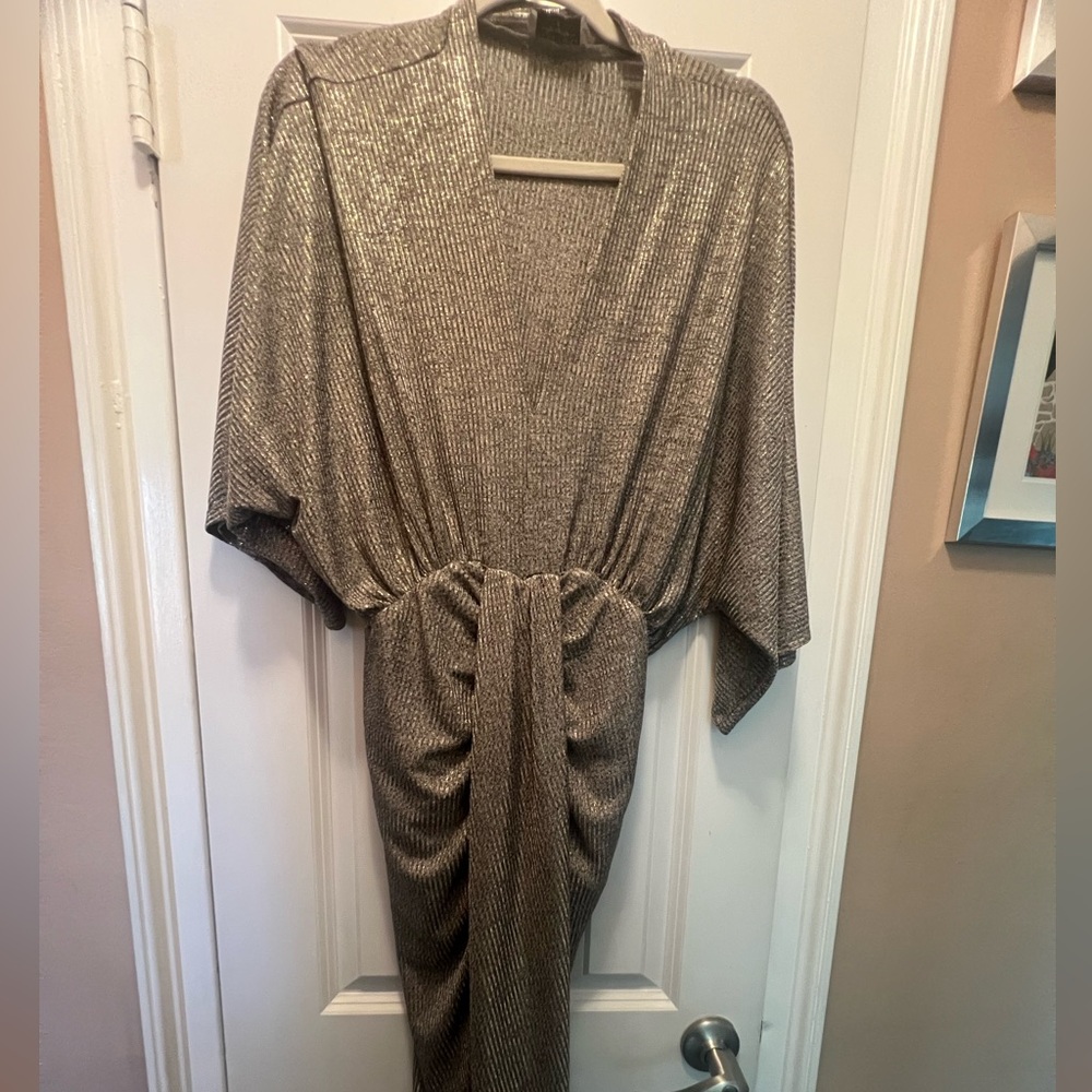 Glamorous Metallic Evening Dress